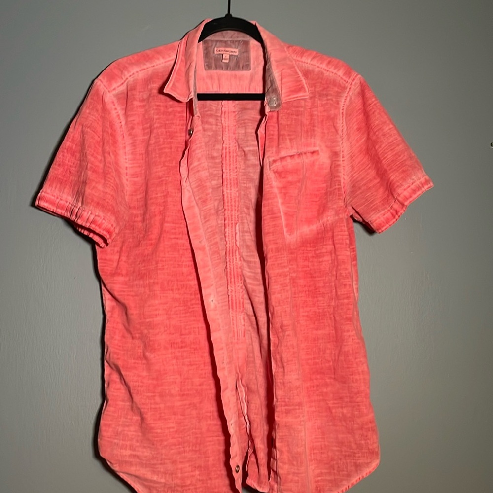 Red dye Calvin Klein button down